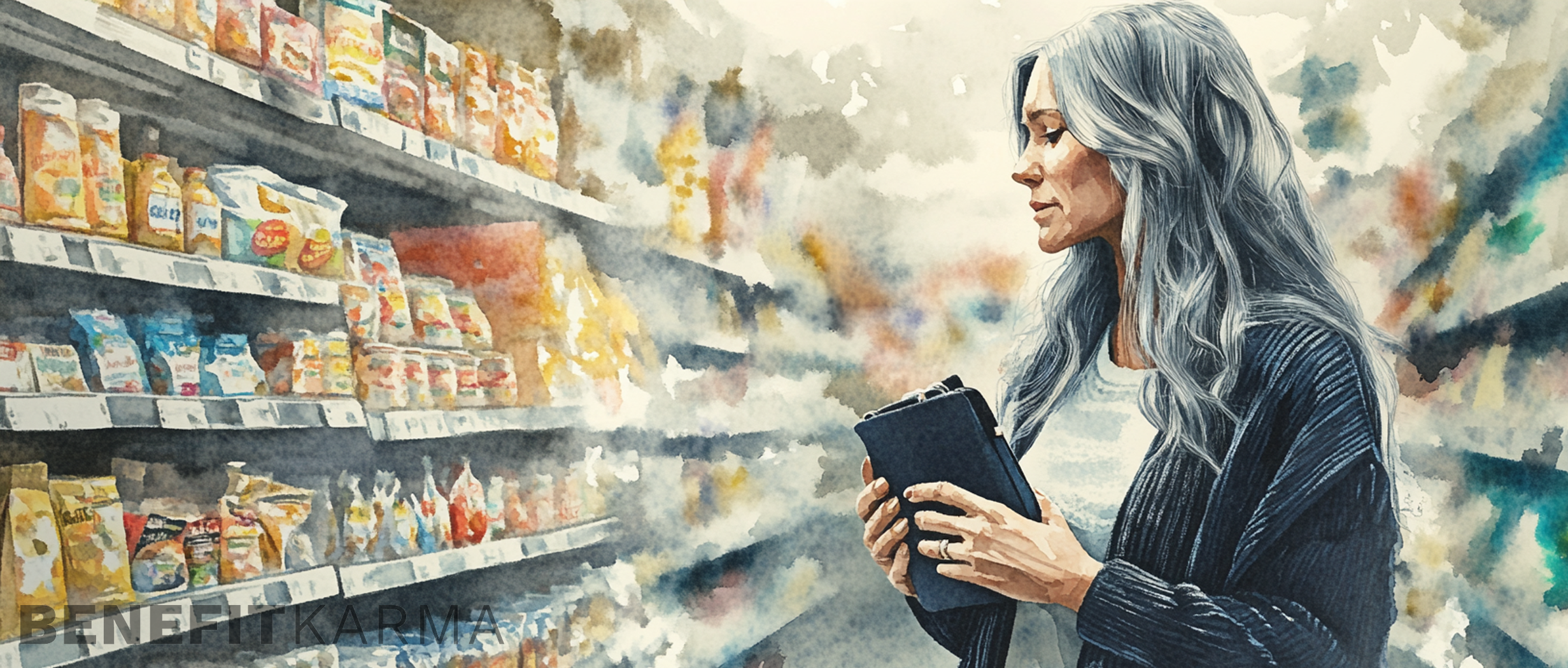 Person receiving fixed income security benefits illustration