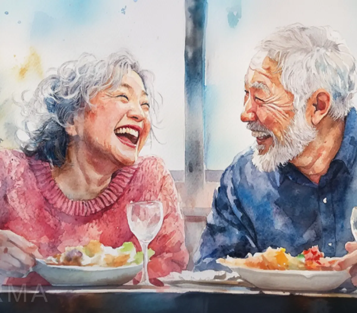 Seniors choosing healthy foods at a grocery store