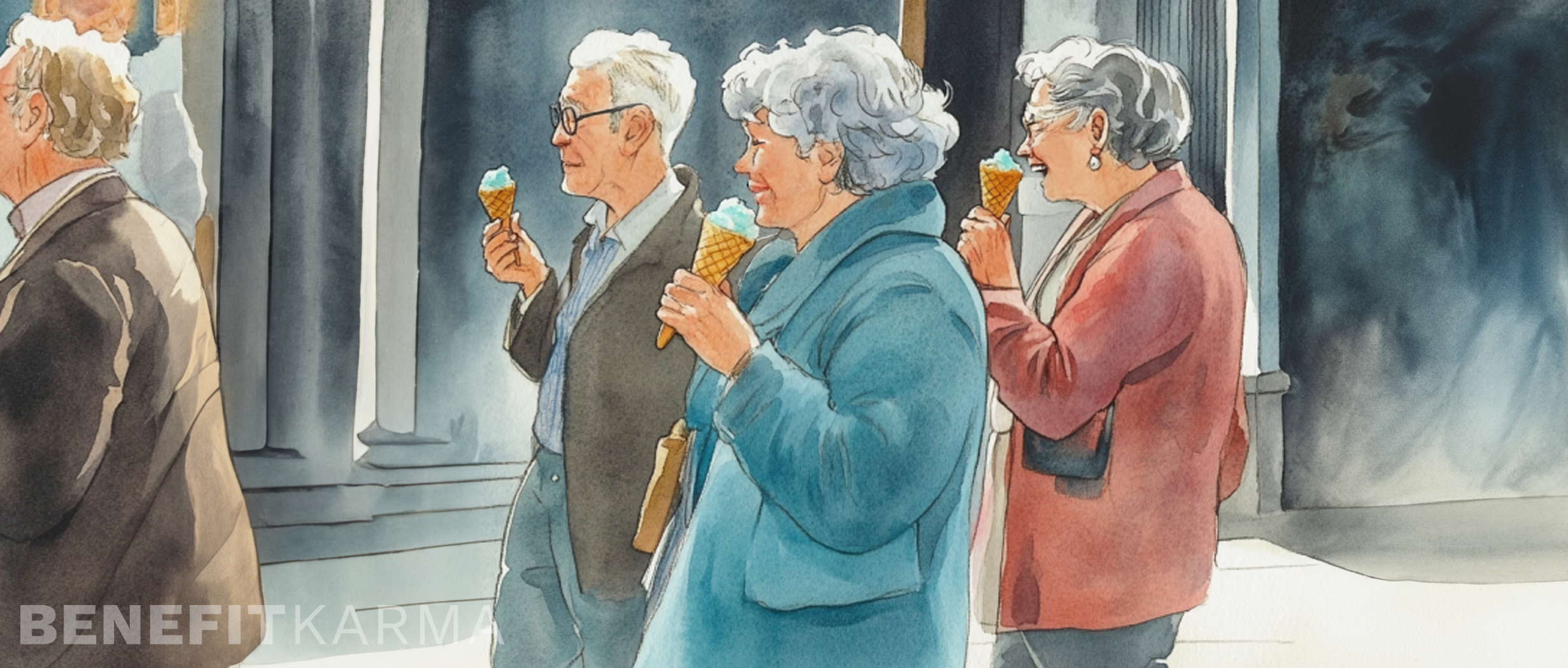 Older adults looking at coupon books and saving money