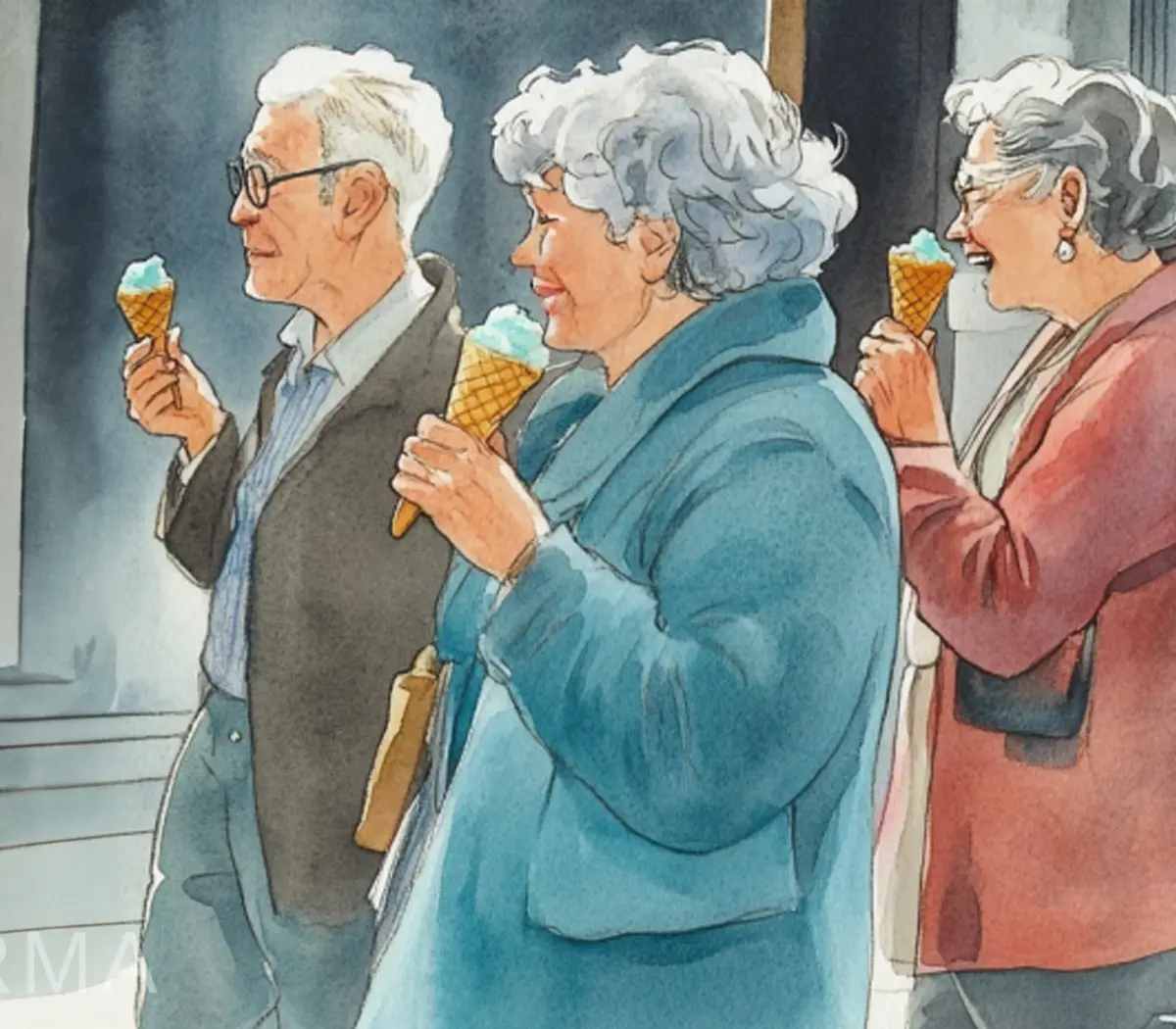 Older adults looking at coupon books and saving money