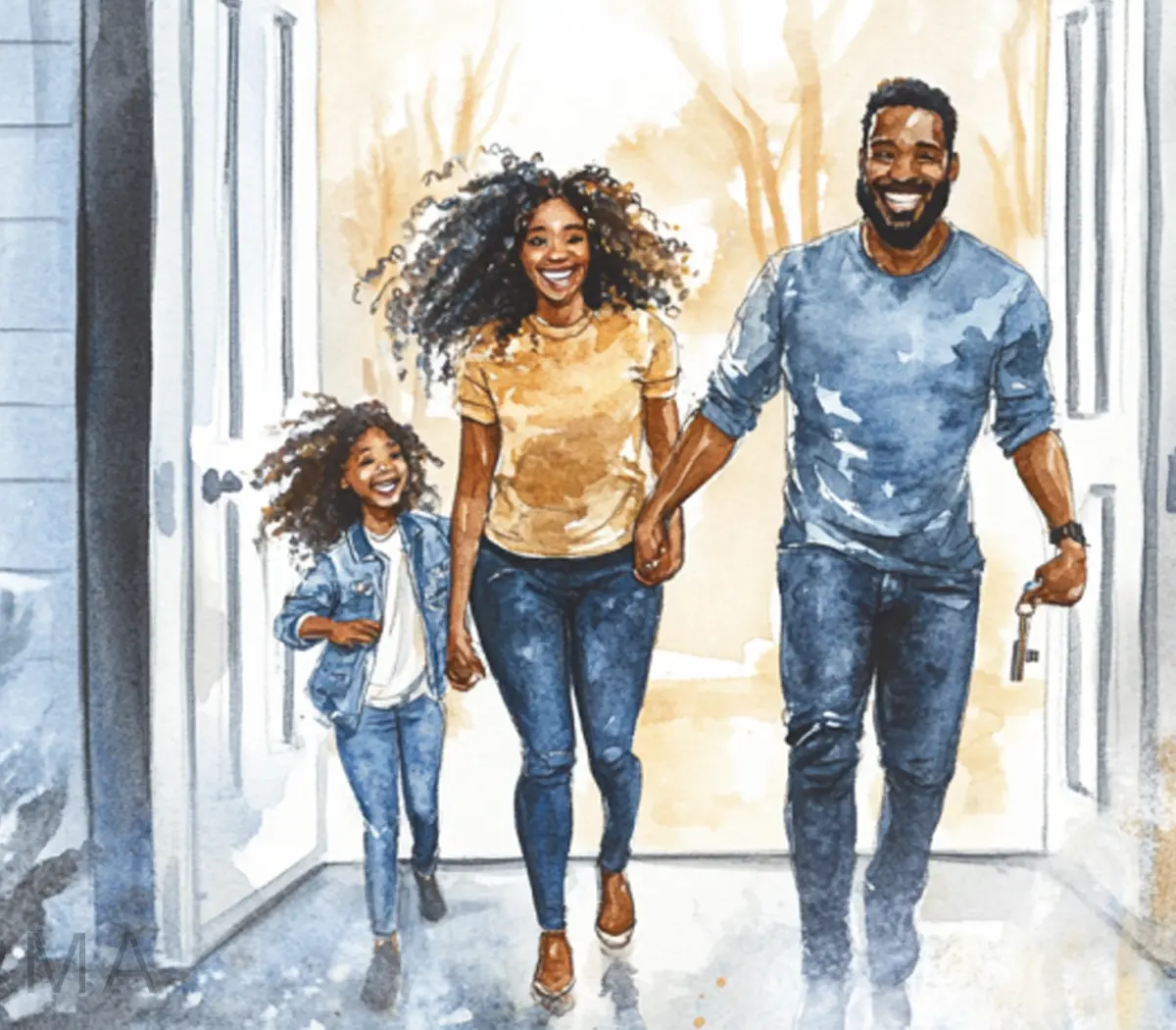 Tax form with dollar signs and a house illustration
