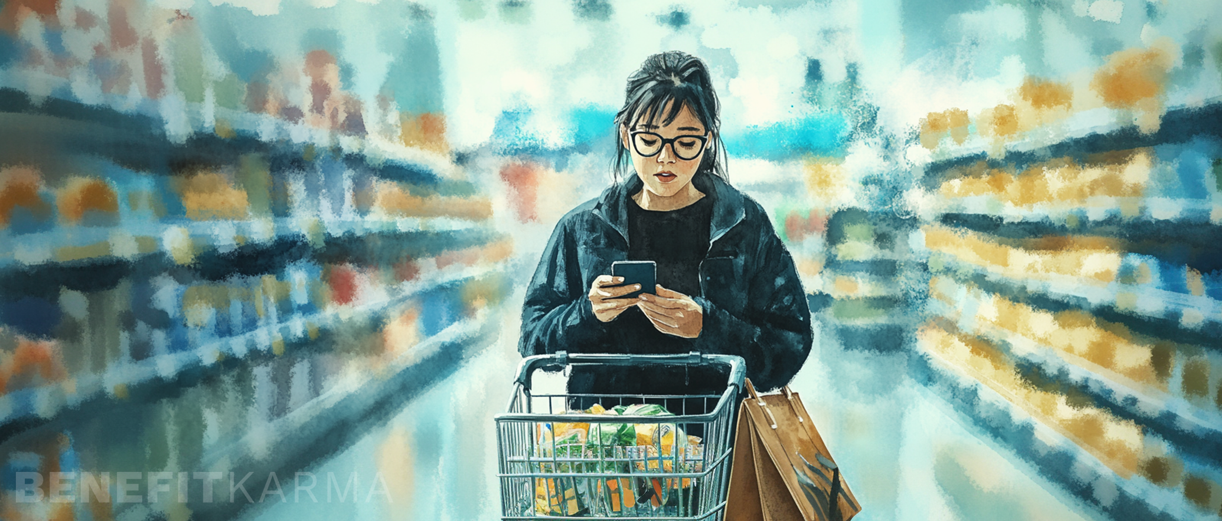 Stolen SNAP benefits illustration with question marks and an empty wallet
