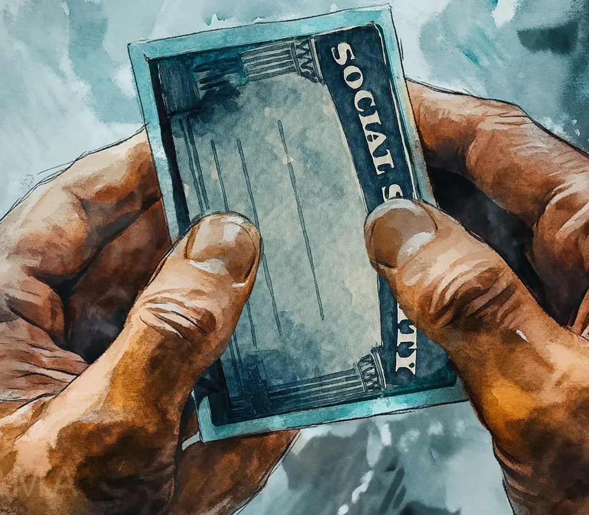 Social Security card with a new number being written on it