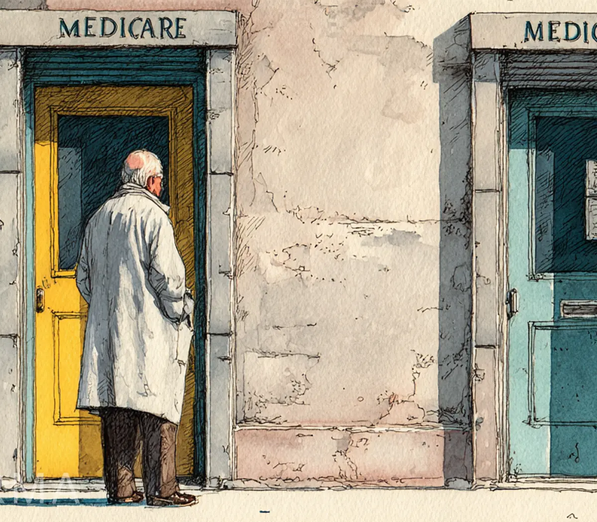 Medicaid and Medicare logos with text overlay explaining the difference