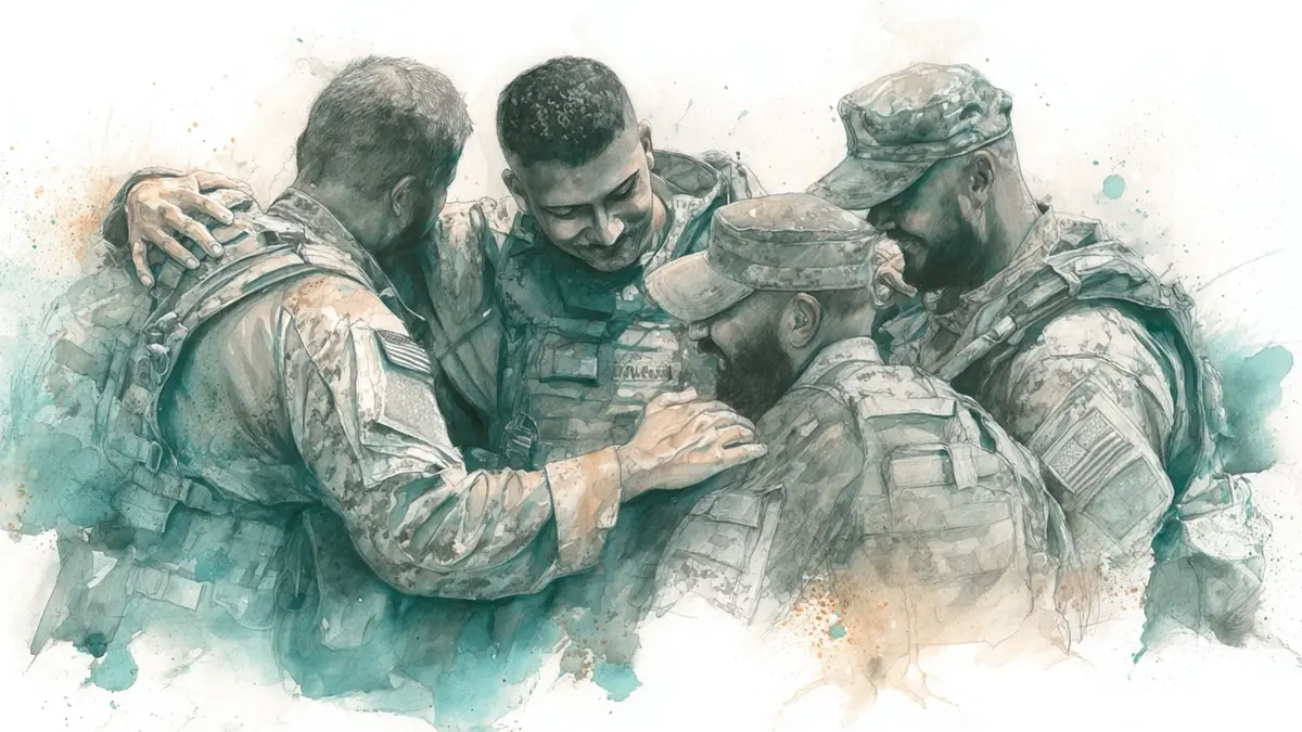 Veteran sitting calmly outdoors representing mental health support and VA benefits
