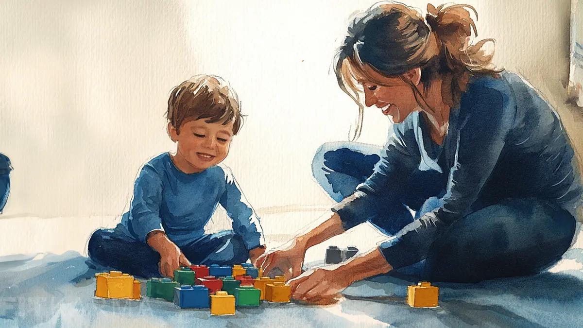 Child with autism receiving therapy and support